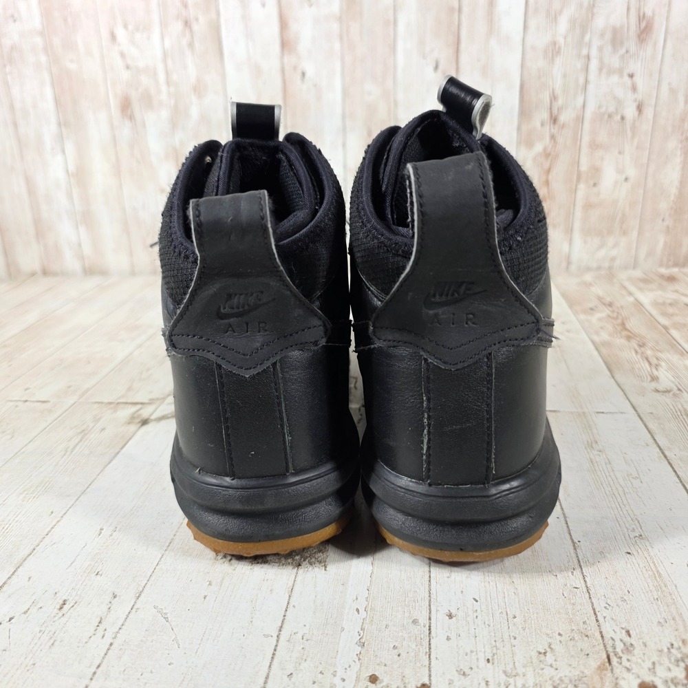 Nike Lunar Force 1 Duckboot Triple Black Mens 8.5 Watershield 805899-003 - Picture 3 of 8